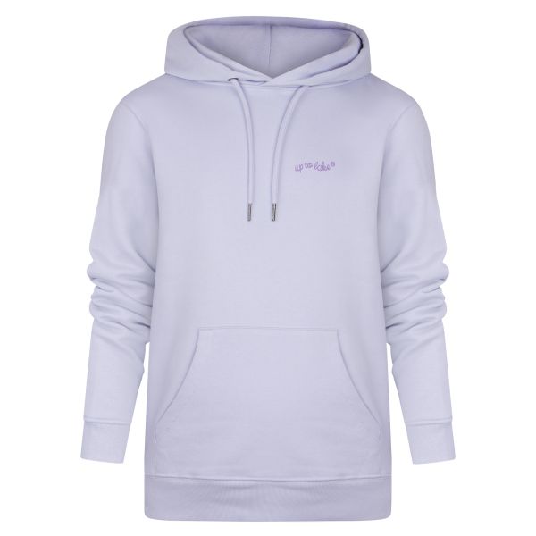 Unisex-Kapuzensweatshirt in der Farbe Flieder mit Leo Design Ton in Ton