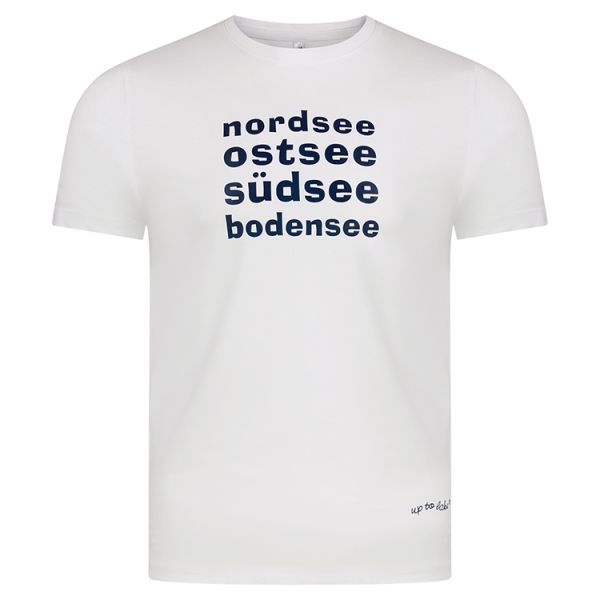 Herren Basic T-Shirt mit "Nordsee, Ostsee, Südsee, Bodensee" Design