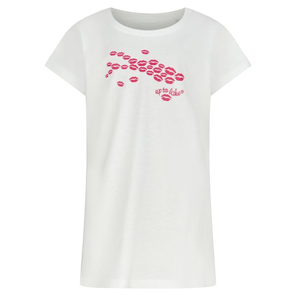 Bio-Basic T-Shirt mit fröhlichem Kussmund See für Mädchen