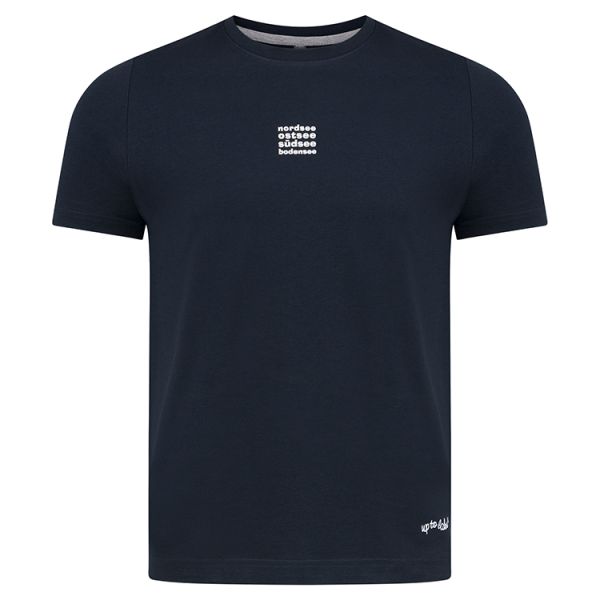 Herren Basic T-Shirt auch mit dezentem "Nordsee, Ostsee, Südsee, Bodensee" Design