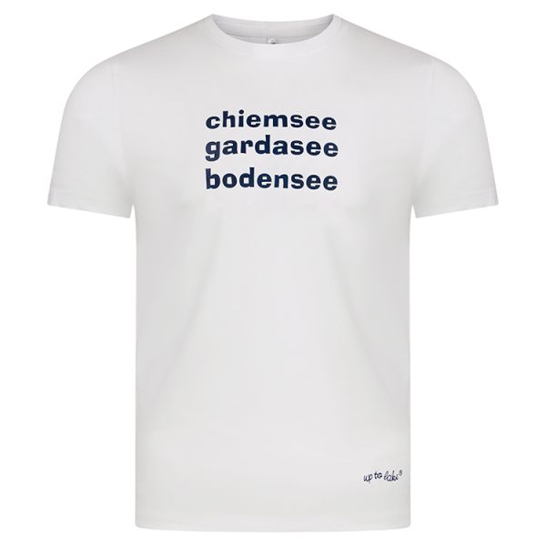 Herren Basic T-Shirt mit "Chiemsee, Gardasee, Bodensee"