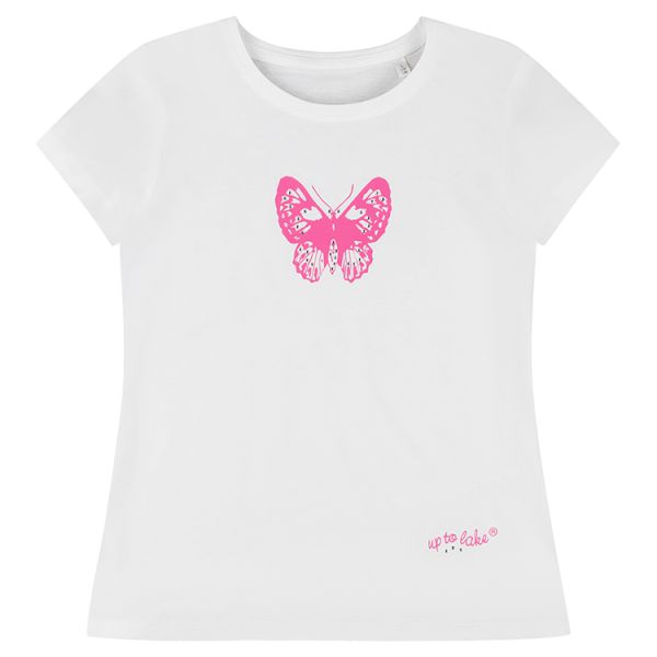 Bio T-Shirt mit Schmetterling und Strassveredelung