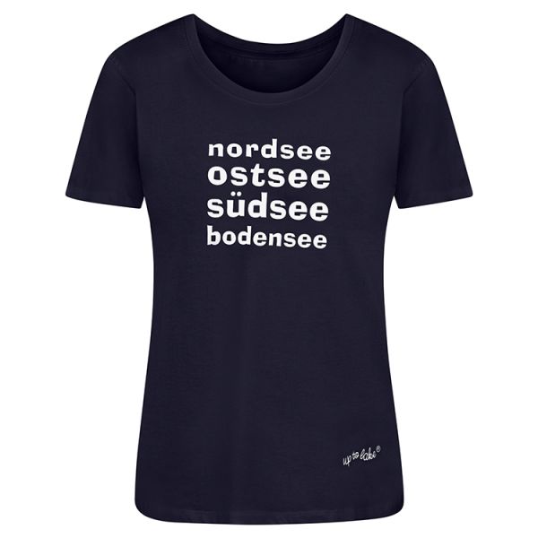 Basic T-Shirt mit sportlichem "Nordsee, Ostsee, Südsee, Bodensee" Design
