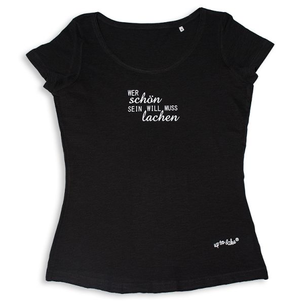 Oversize T-Shirt "Wer schön sein will...muss lachen"