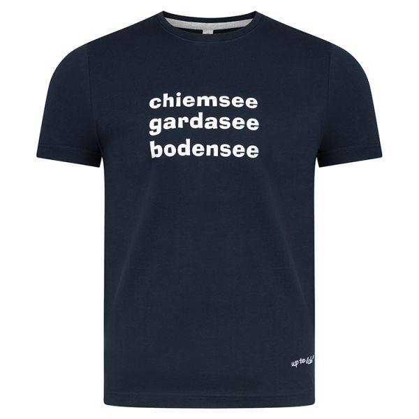 Herren Basic T-Shirt mit "Chiemsee, Gardasee, Bodensee"