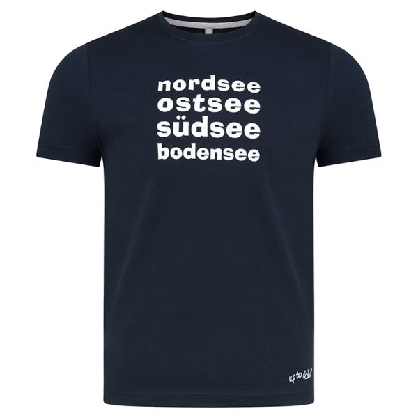 Herren Basic T-Shirt mit "Nordsee, Ostsee, Südsee, Bodensee" Design